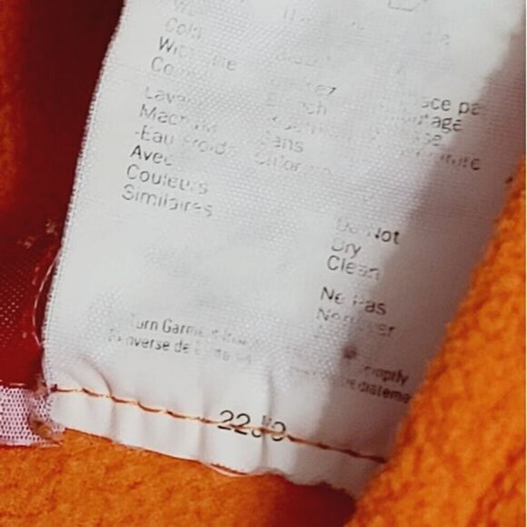 Vintage 90s Esprit Orange 1/4 Zip Logo Pullover Fleece Jacket - Picture 14 of 15